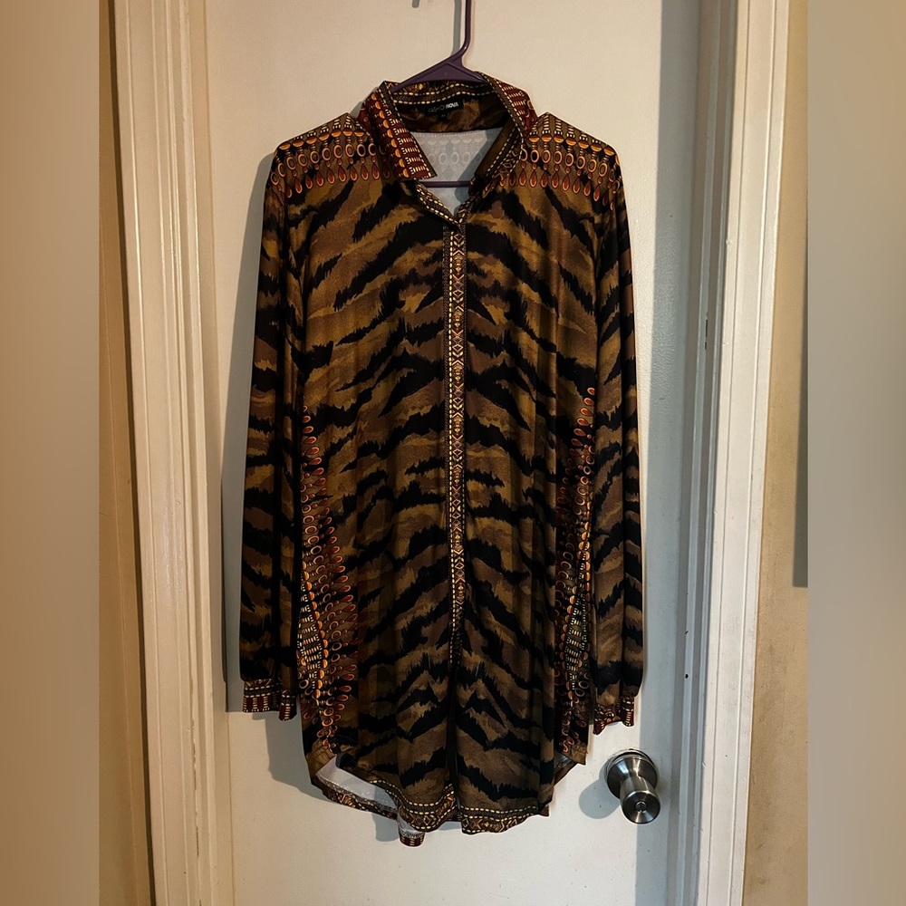 Animal print mini dress